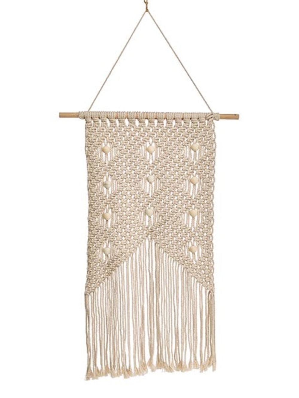 NWT Handmade Cream Macramé Wall Hanging